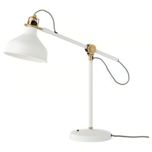 IKEA RANARP White Work Table Lamp with‎ Lightbulb 704.196.12